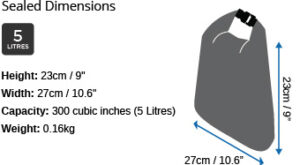 ウォータープルーフドライフラットバッグ 5L